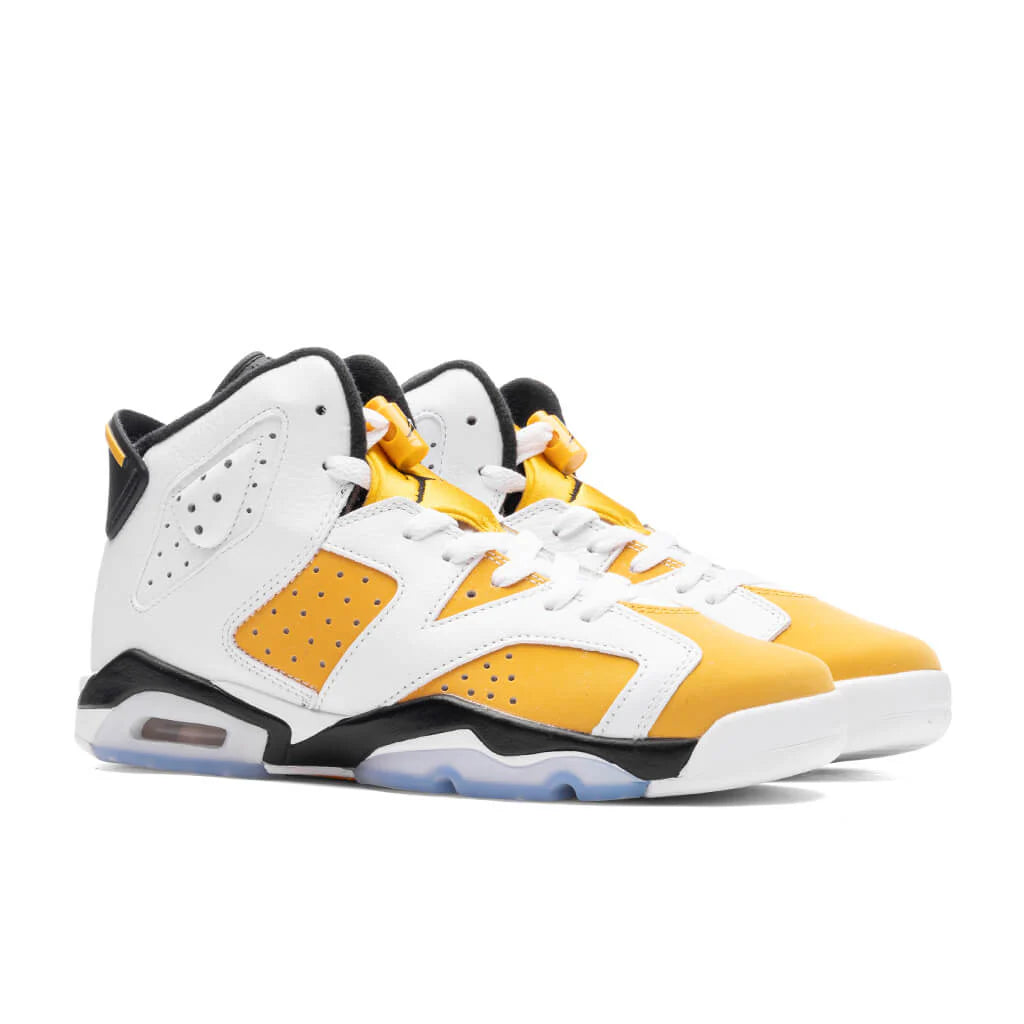 Air Jordan 6 Retro GS White Yellow Ochre Black