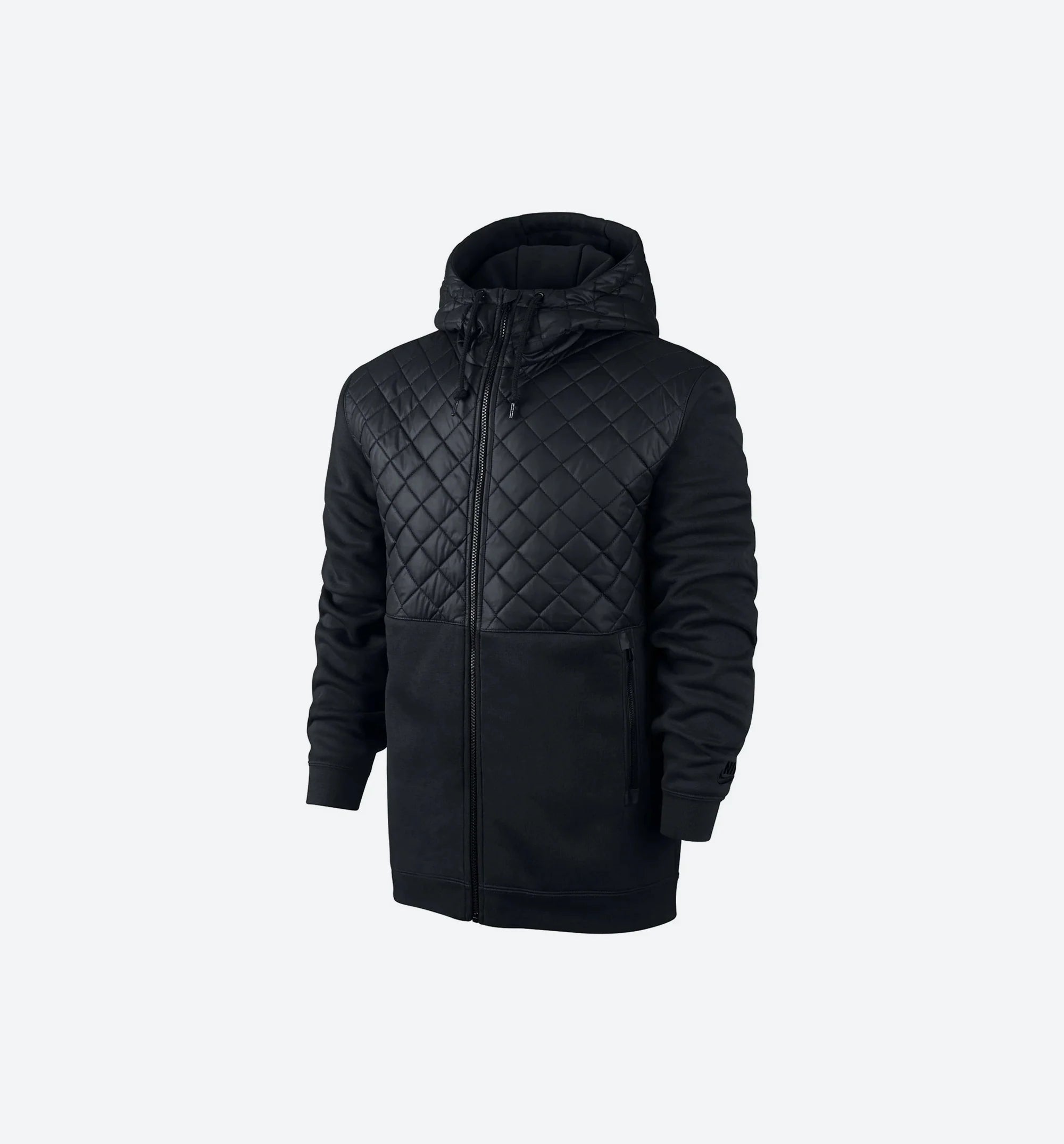 Winterized Fleece Full Zip Hoodie Mens Jacket Black