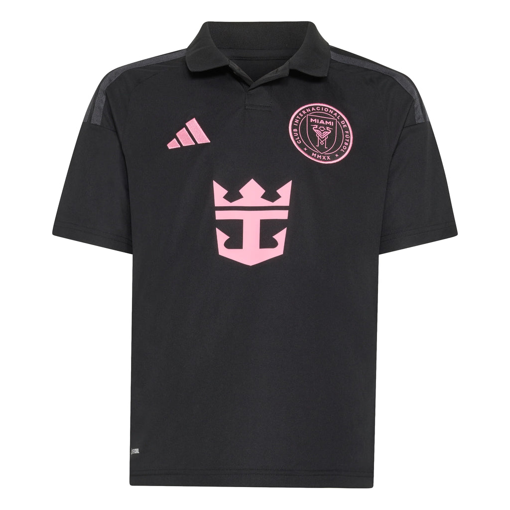 adidas Inter Miami CF Away Messi Youth Soccer Jersey 26 27 Black Pink