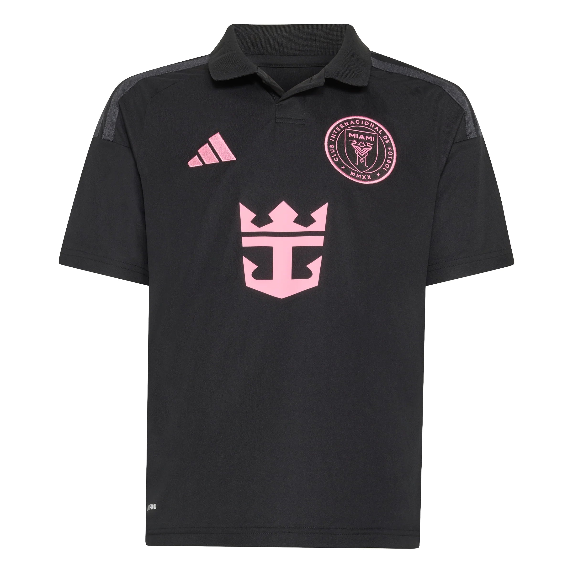 adidas Inter Miami CF Away Messi Youth Soccer Jersey 26 27 Black Pink