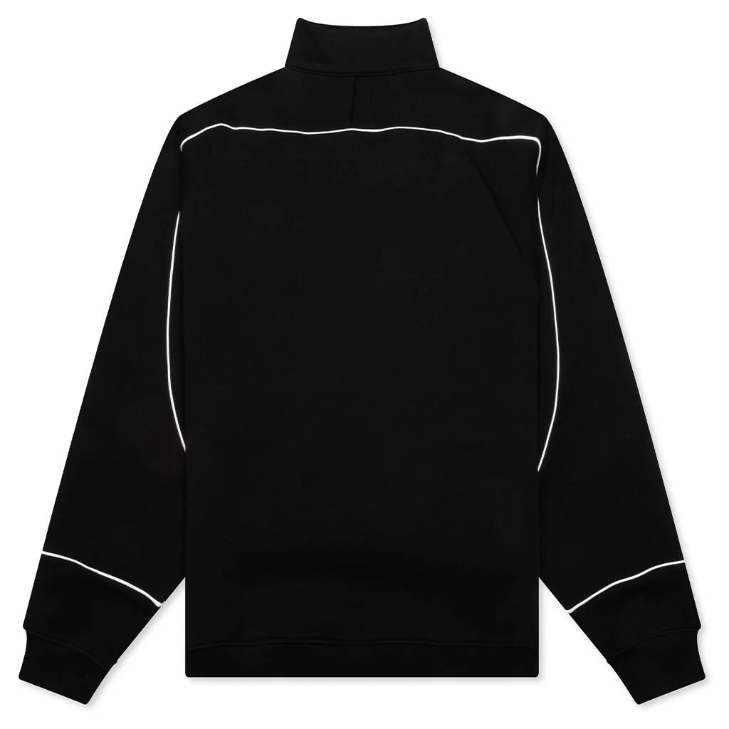 BxR Piped Quarter Zip Sweater Black