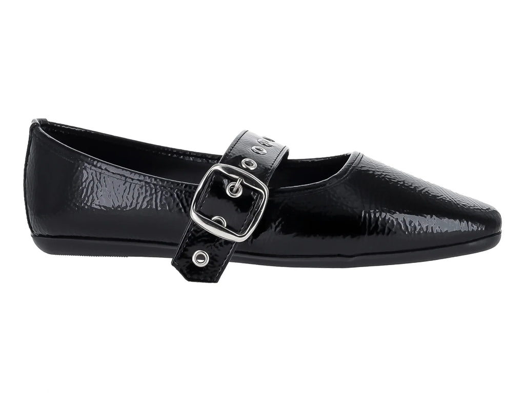 Zapatos Flats Luna Rosa Negro para Mujer