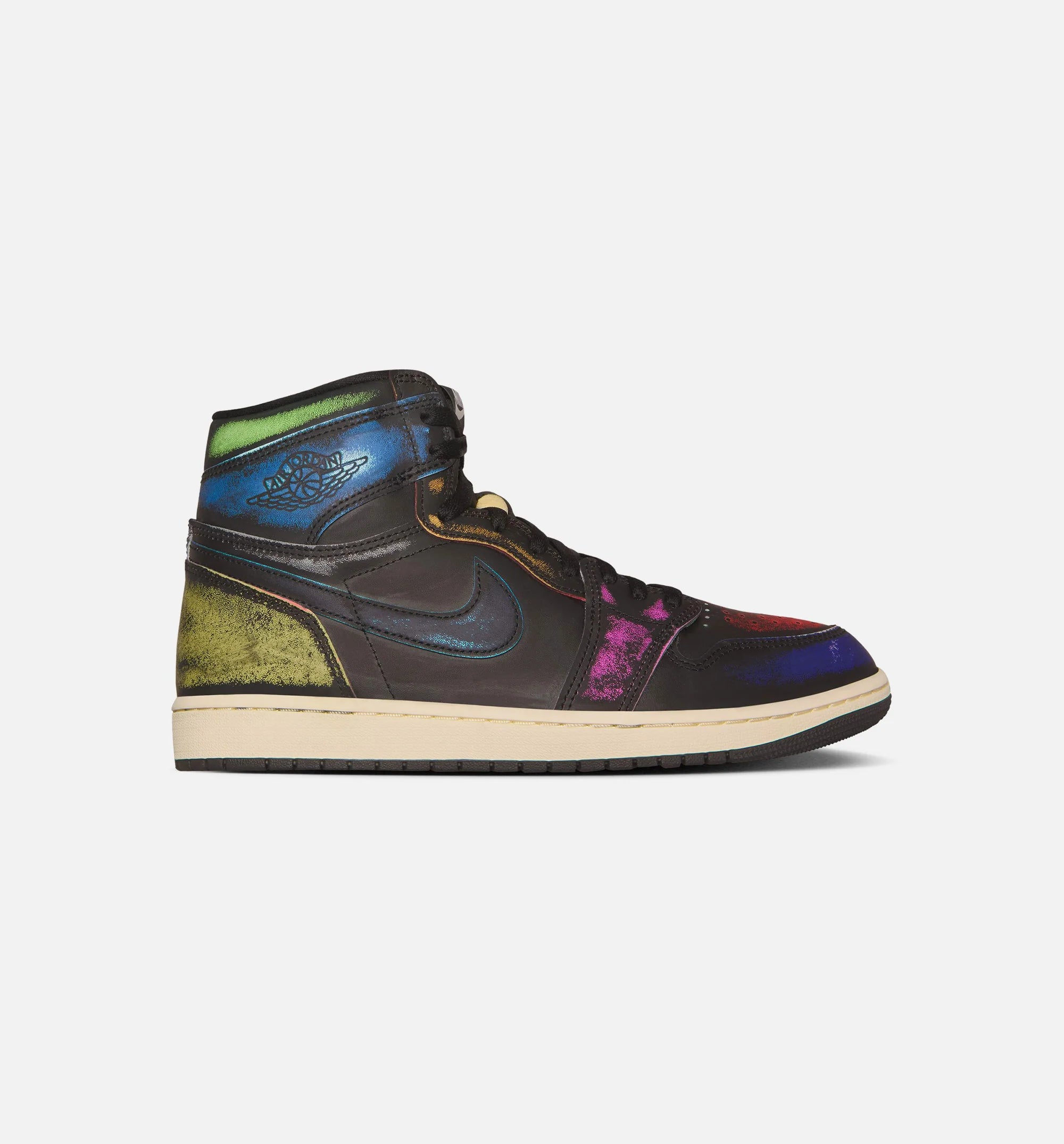 Air Jordan 1 Retro High OG Black and Muslin Mens Lifestyle Shoe Black Black Muslin