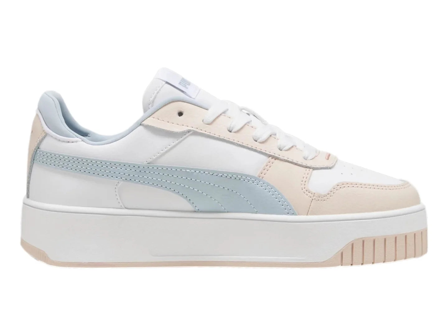 Tenis PUMA Carina Street Blanco y Rosa para Niña