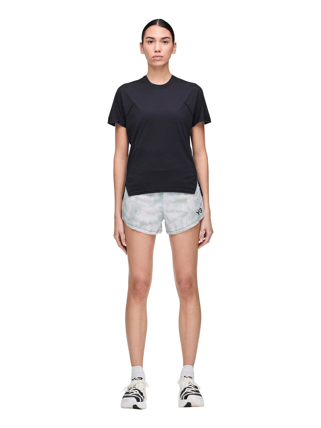 Adidas Womens Y 3 All Over Print Running Shorts