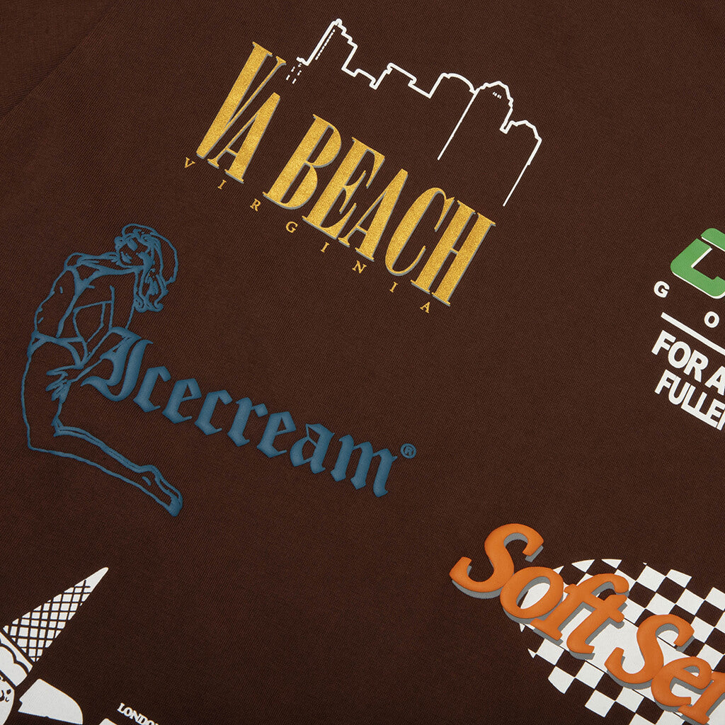 Rich S S Knit Tee Chestnut