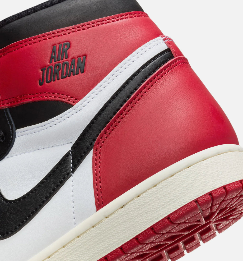 Air Jordan 1 Retro High OG Black Toe Mens Lifestyle Shoe White Black Varsity Red Sail