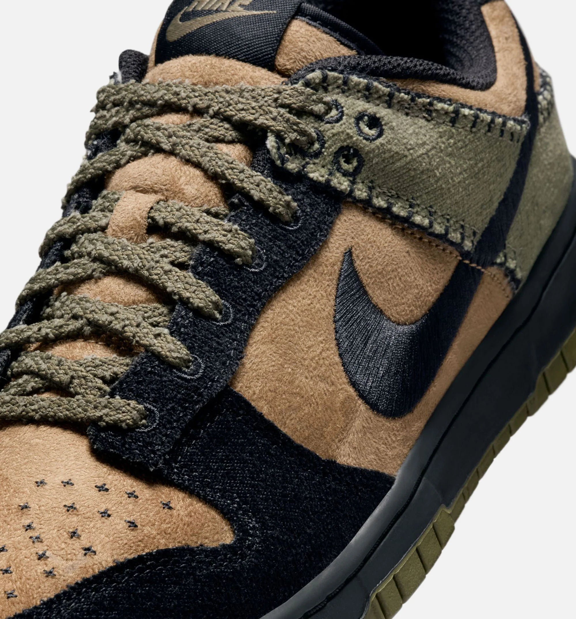 Dunk Low Retro Camo Olive Mens Lifestyle Shoe Brown Kelp Black Medium Olive