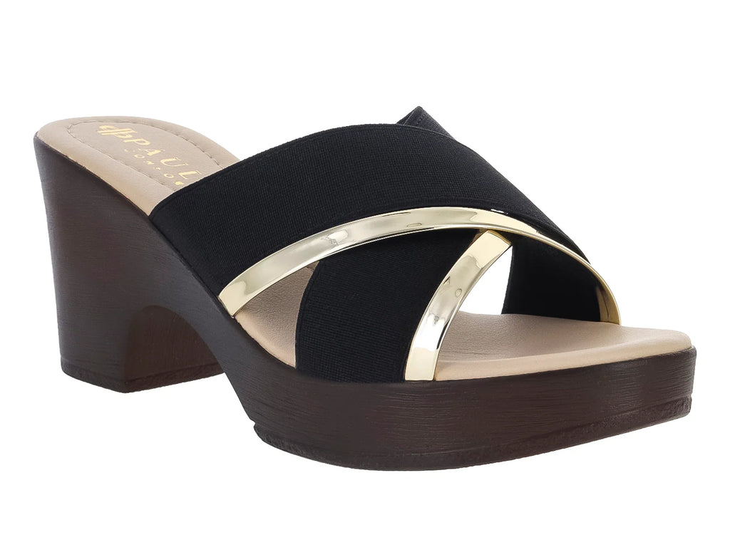 Sandalias de Cuña Paulie Negro para Mujer