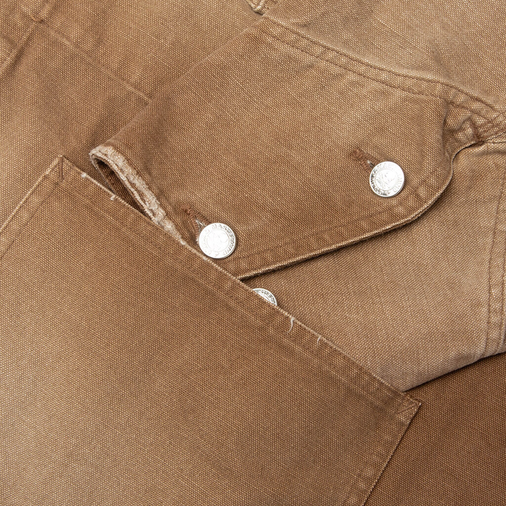 Utility Denim Jacket Dark Brown