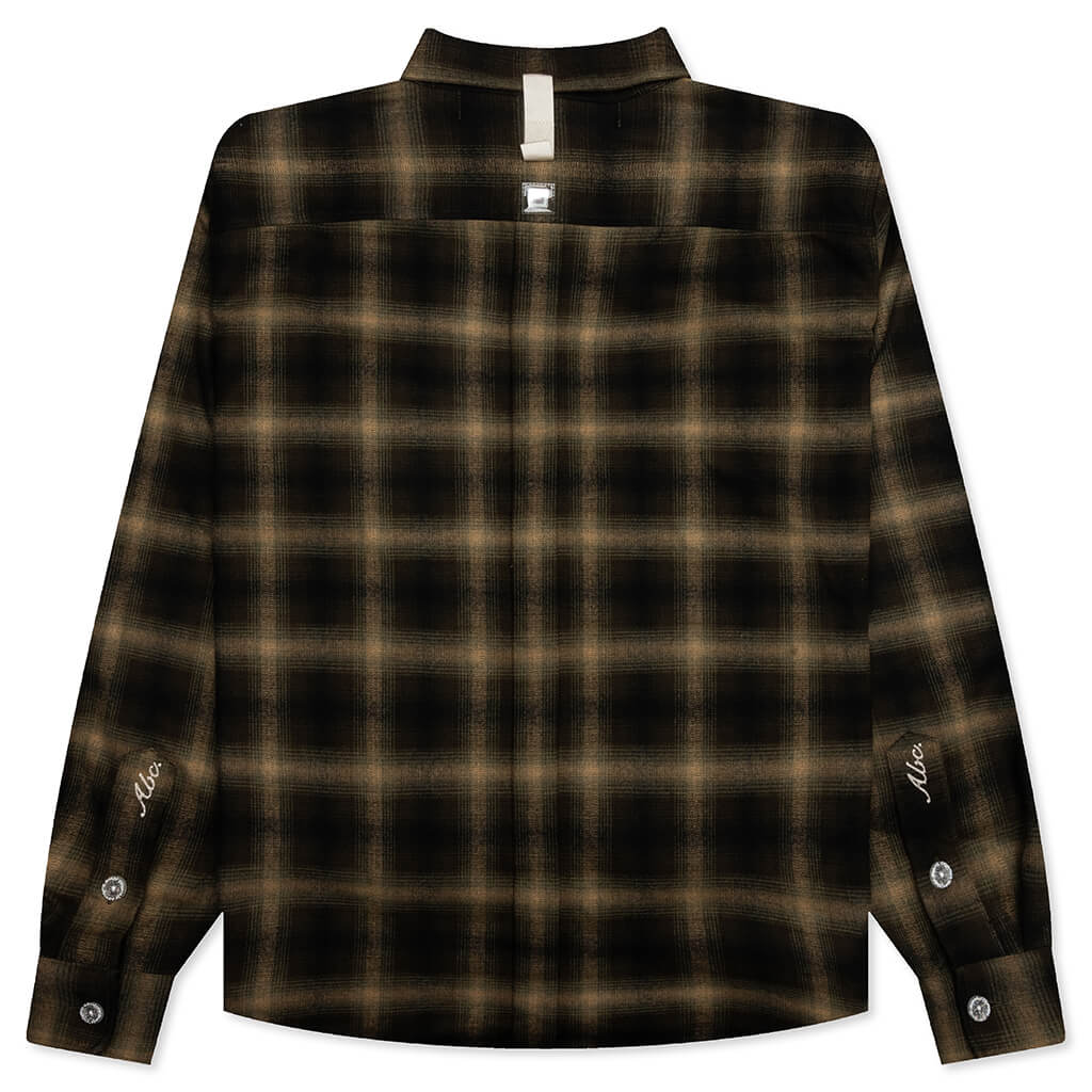 Abc Flannel Plaid Puffer Quilted Jacket Green