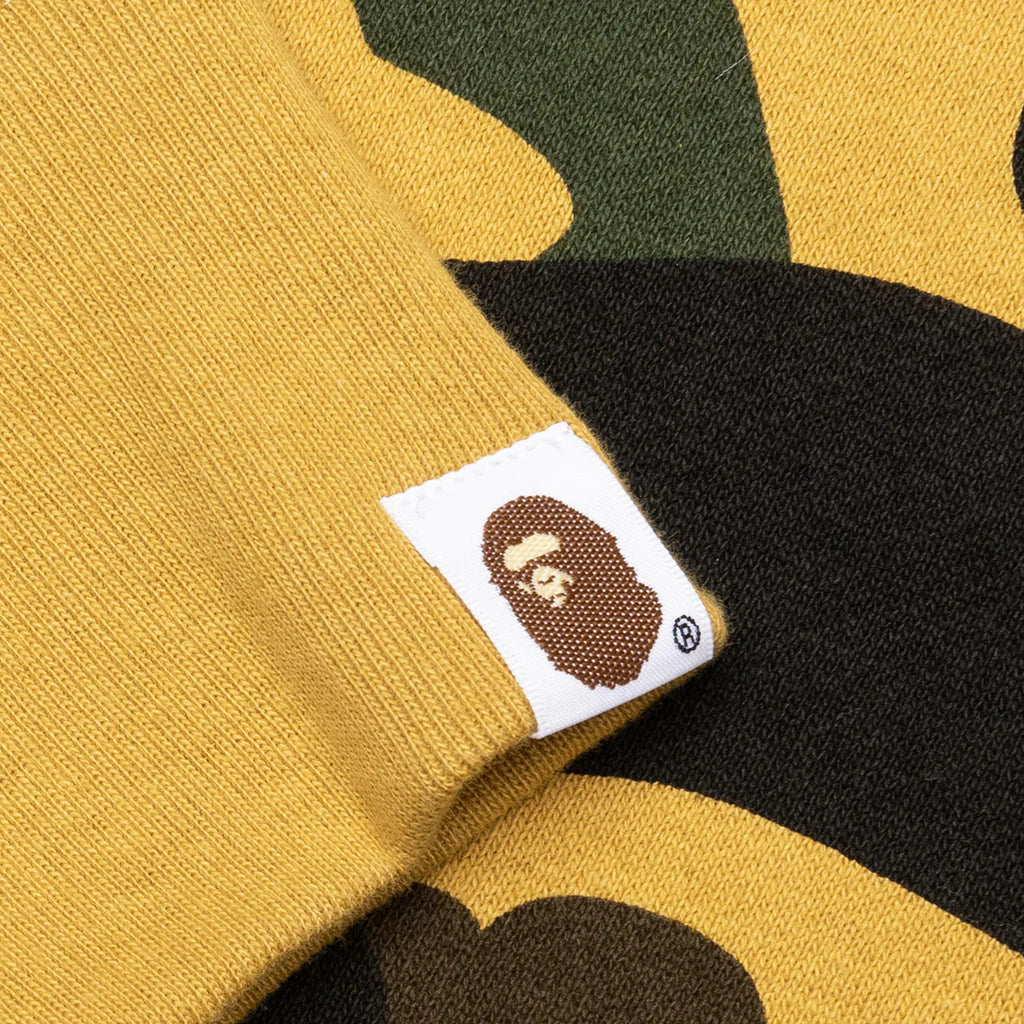 1st Camo 2nd Shark Full Zip Hoodie Yellow