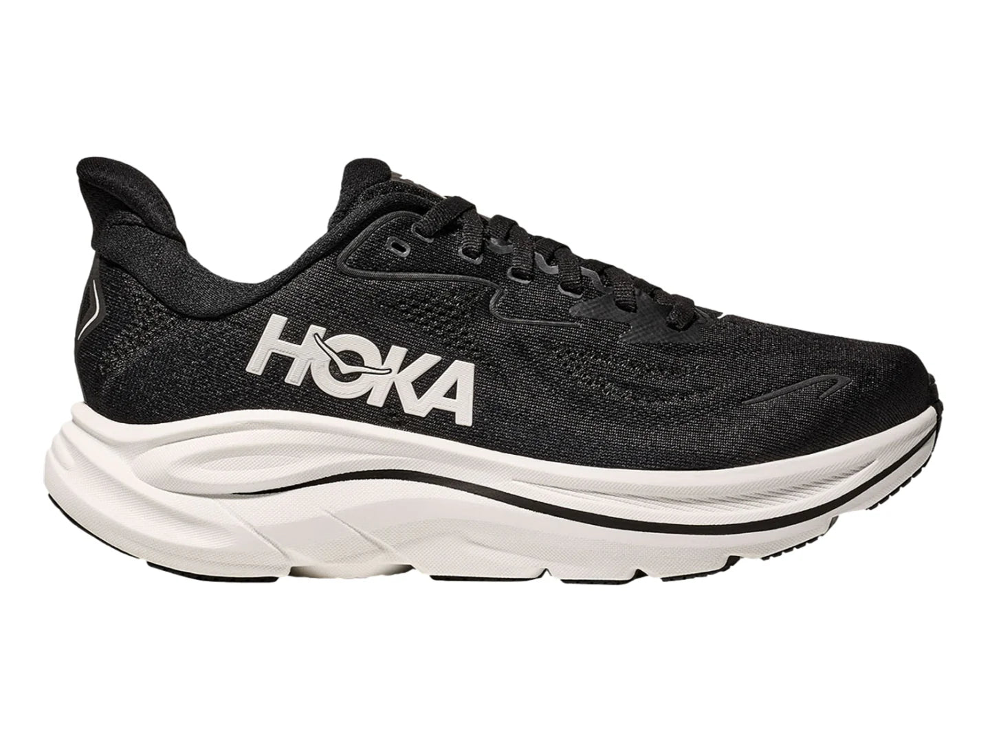 Tenis HOKA Clifton 10 Negro y Blanco para Hombre
