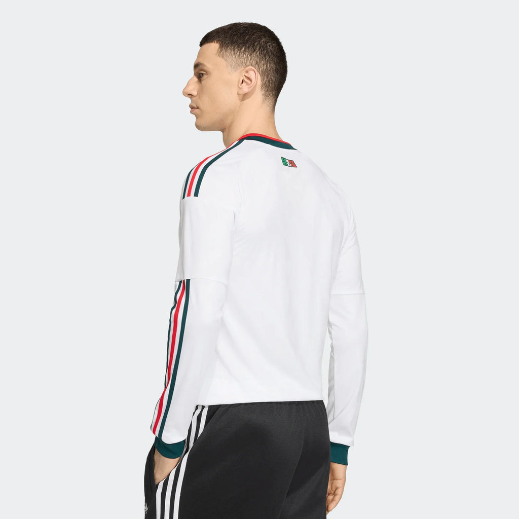 adidas Mexico Away Long Sleeve Mens Soccer Jersey 2026 White