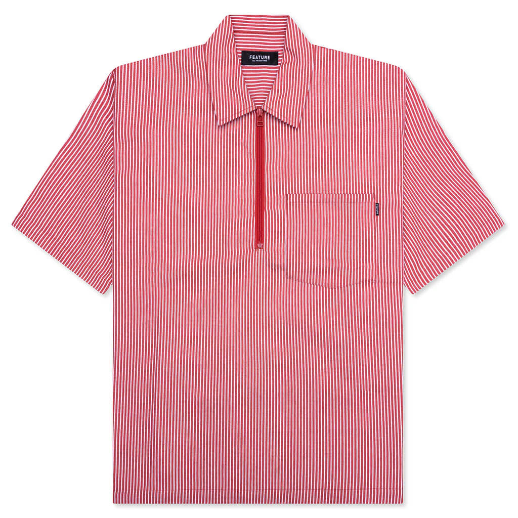 Smith 3 4 Zip Shirt Red