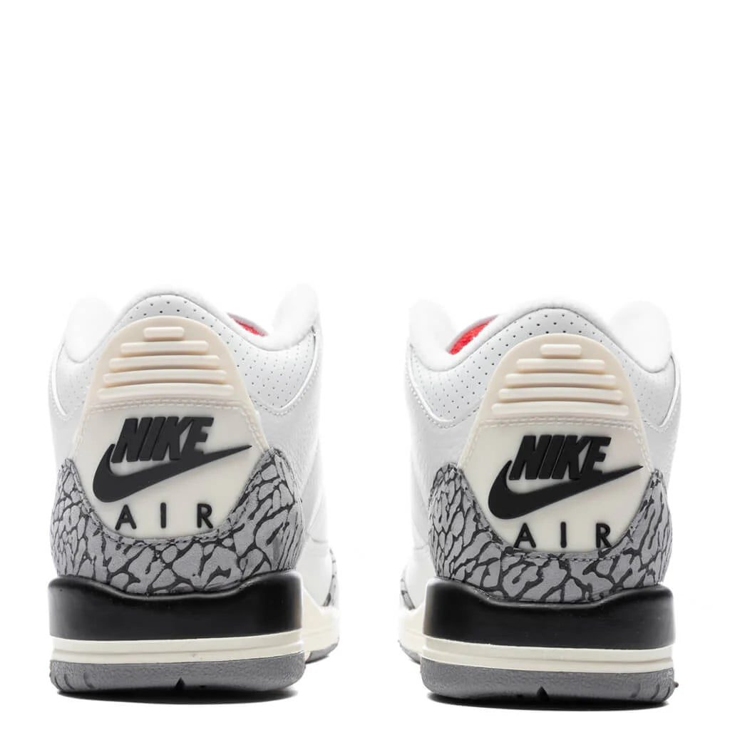 Air Jordan 3 Retro GS White Cement Reimagined Summit White Fire Red