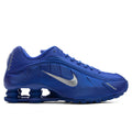 Womens Shox R4 Racer Blue Metallic Silver