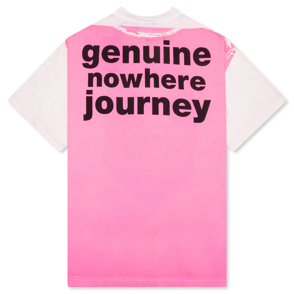 Saint M6 x Bape Handprint Genuine Nowhere Journey S S Tee White Pink