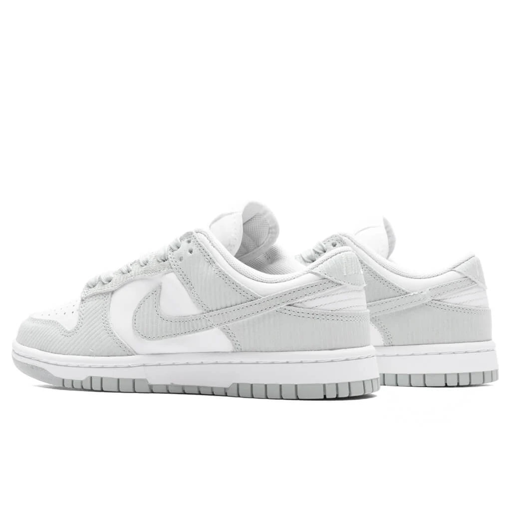 Womens Dunk Low White Light Silver