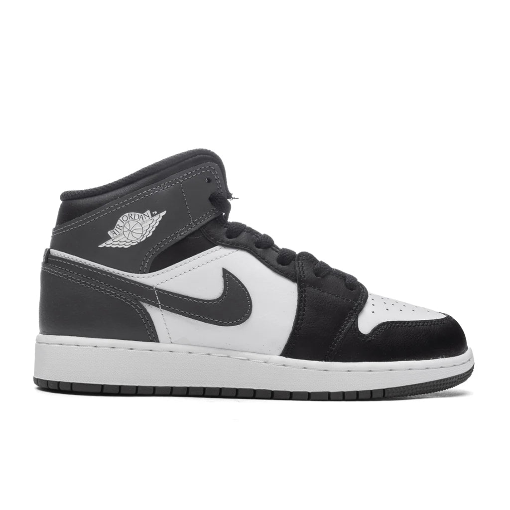 Air Jordan 1 Mid GS Black Iron Grey White