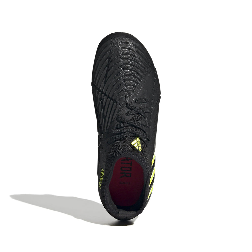 adidas Kids Predator Edge 1 FG J Soccer Cleats Black Yellow