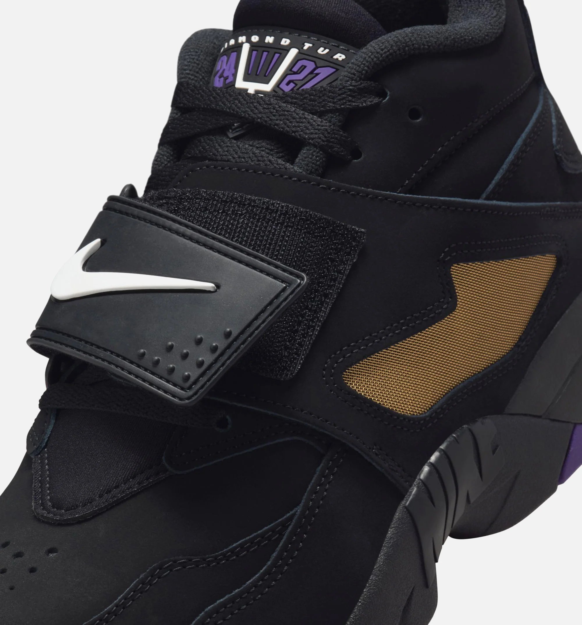 Air Diamond Turf Mens Lifestyle Shoe Black White Club Purple Metallic Gold
