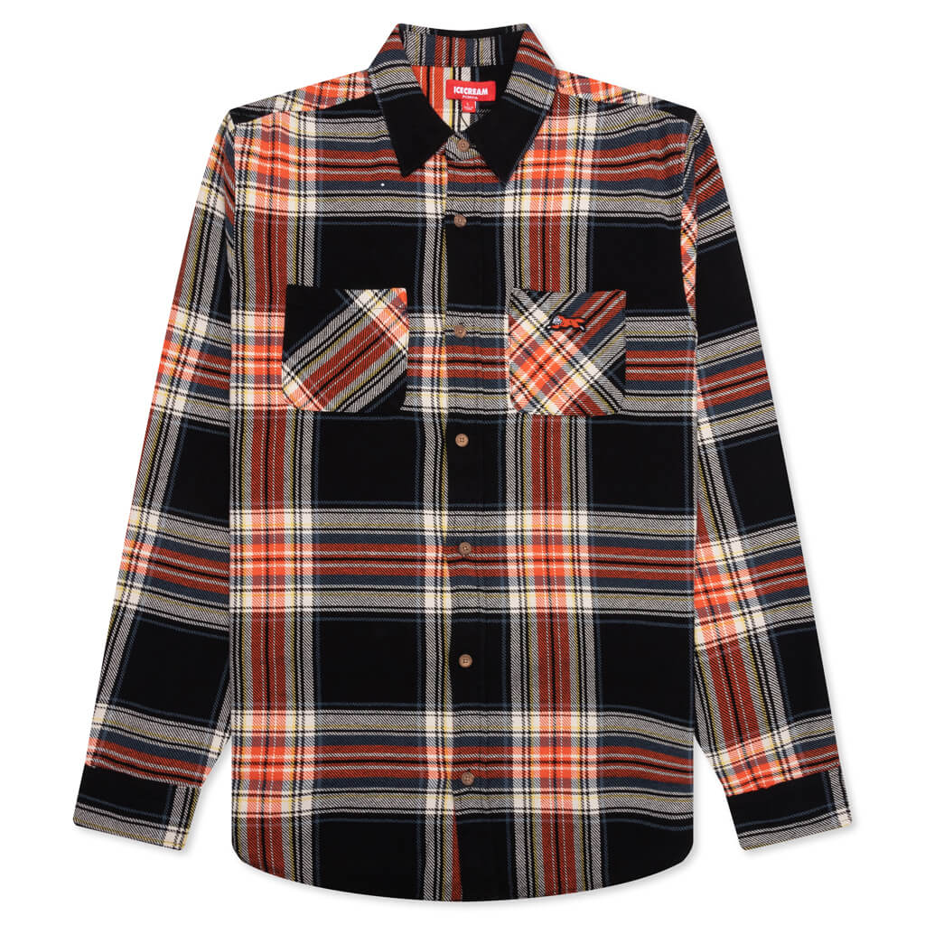 Script L S Woven Plaid