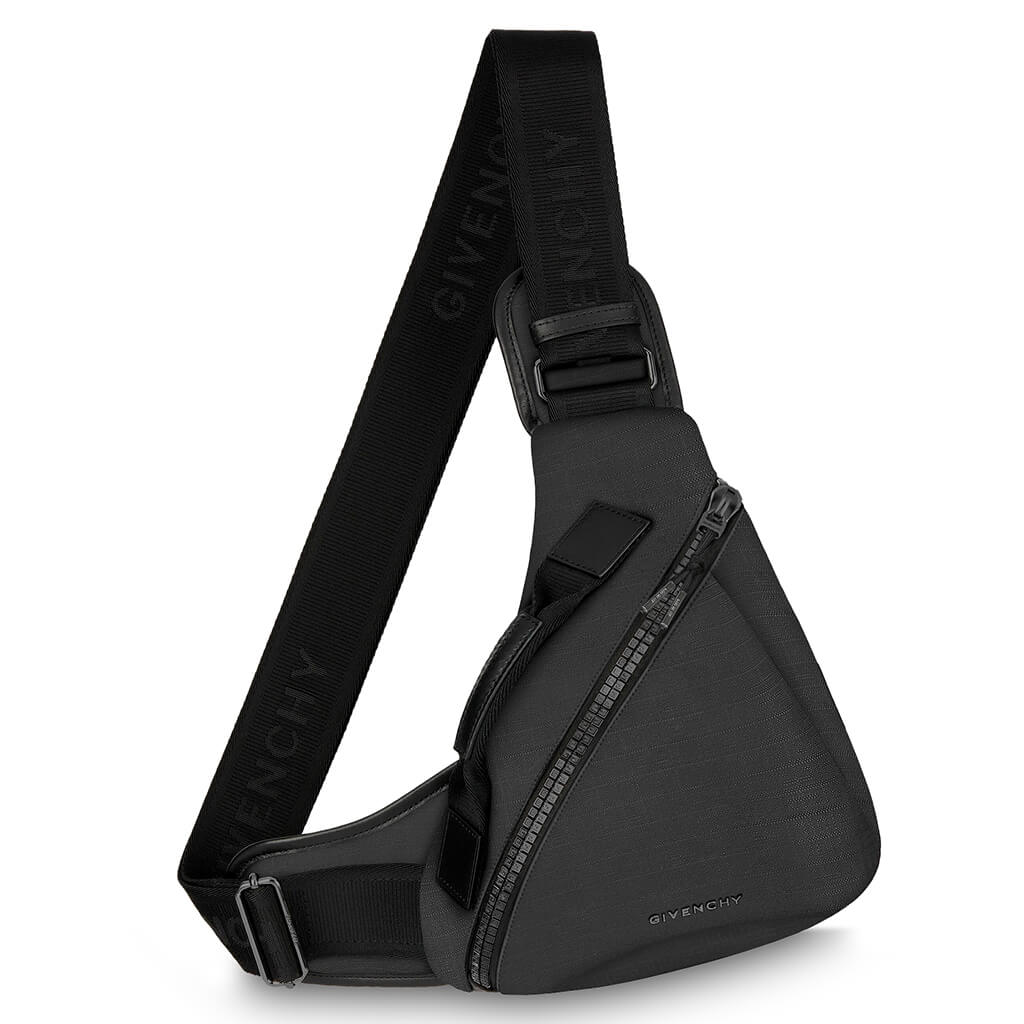G Zip Triangle Bag Small Black