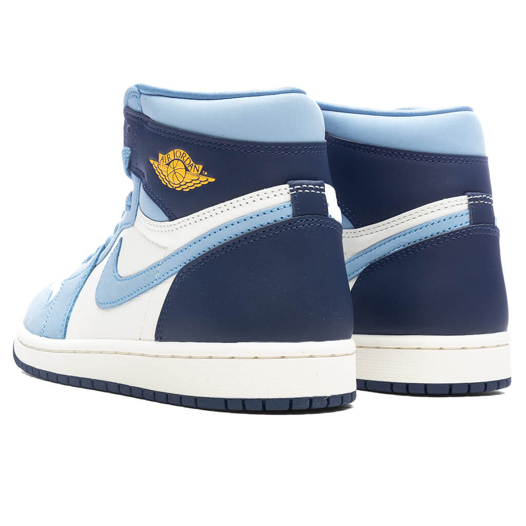 Womens Air Jordan 1 Retro High OG First in Flight University Blue University Gold Sail