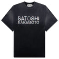 Pearl Studded Logo Tee Washed Black