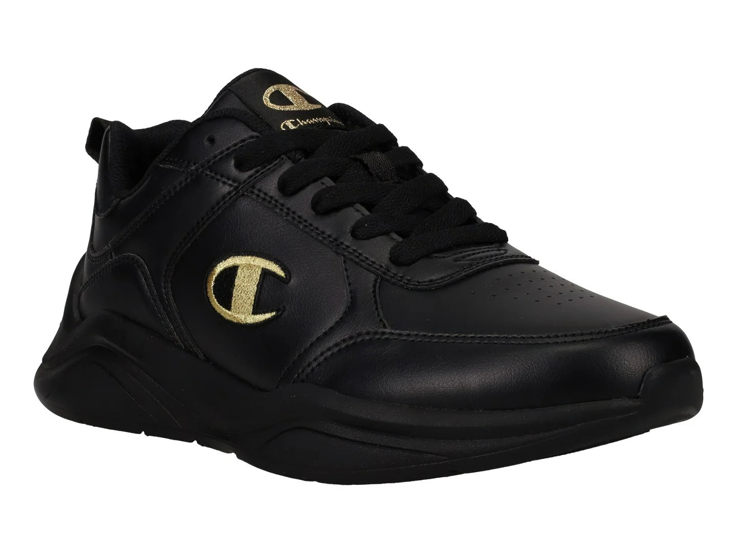 Tenis Champion Next Negro con Dorado para Hombre