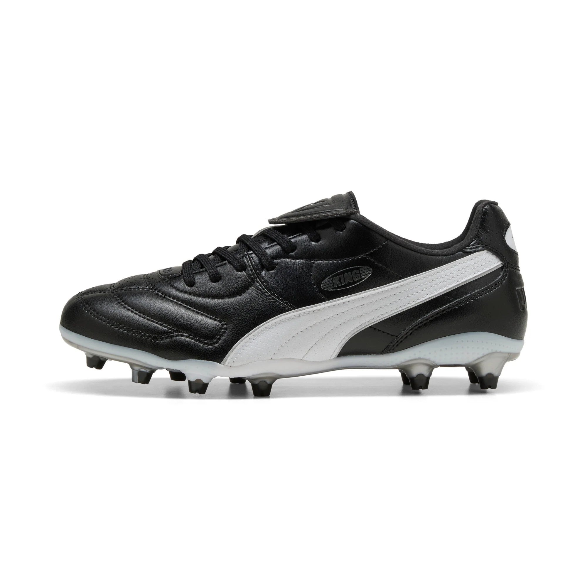 PUMA King Liga FG AG Firm Multi Ground Soccer Cleats Black White