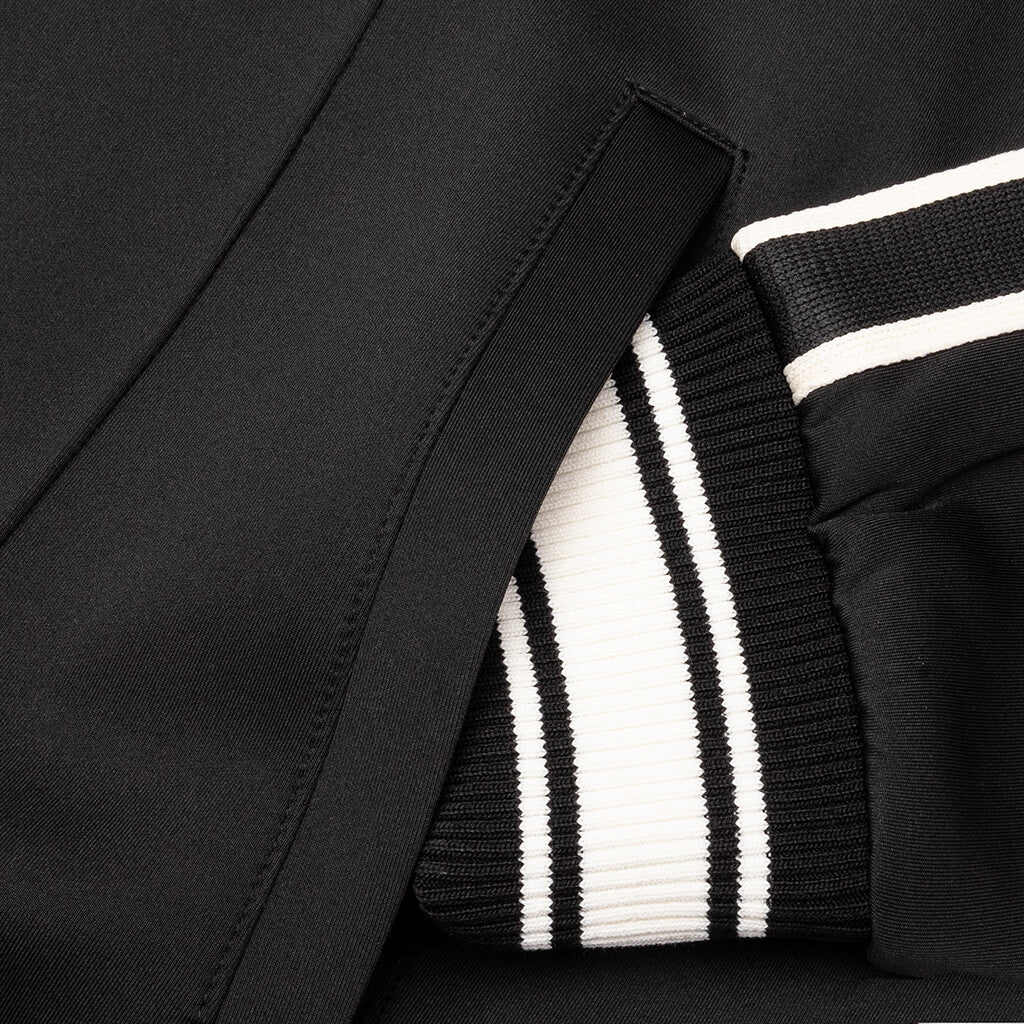 Dragon Embroidered Track Top Black