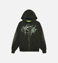 Studio Star Zip Up Mens Hoodie Black