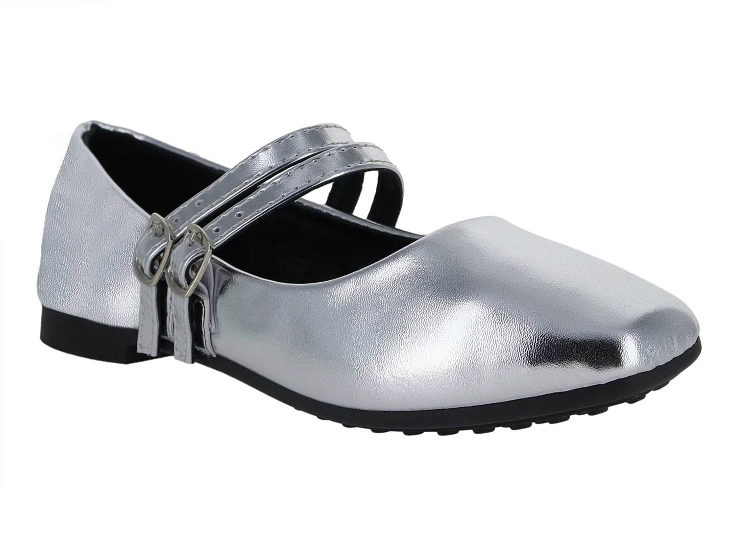 Zapatos Ballerina de Charol Plata ROZE para Mujer