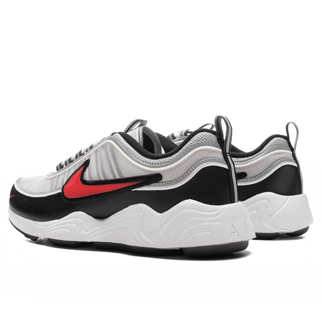 Air Zoom Spiridon Metallic Silver Sport Red Black White