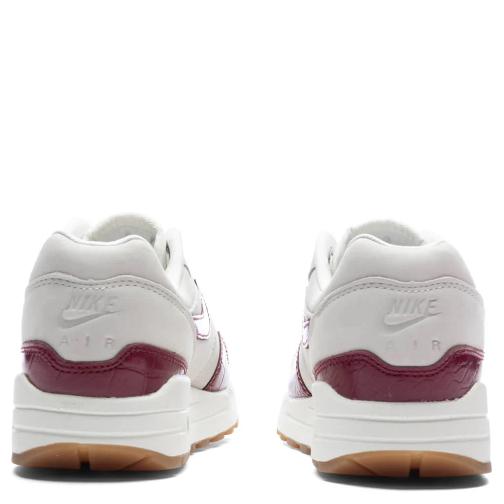 Womens Air Max 1 LX Sail Team Red Gum Light Brown