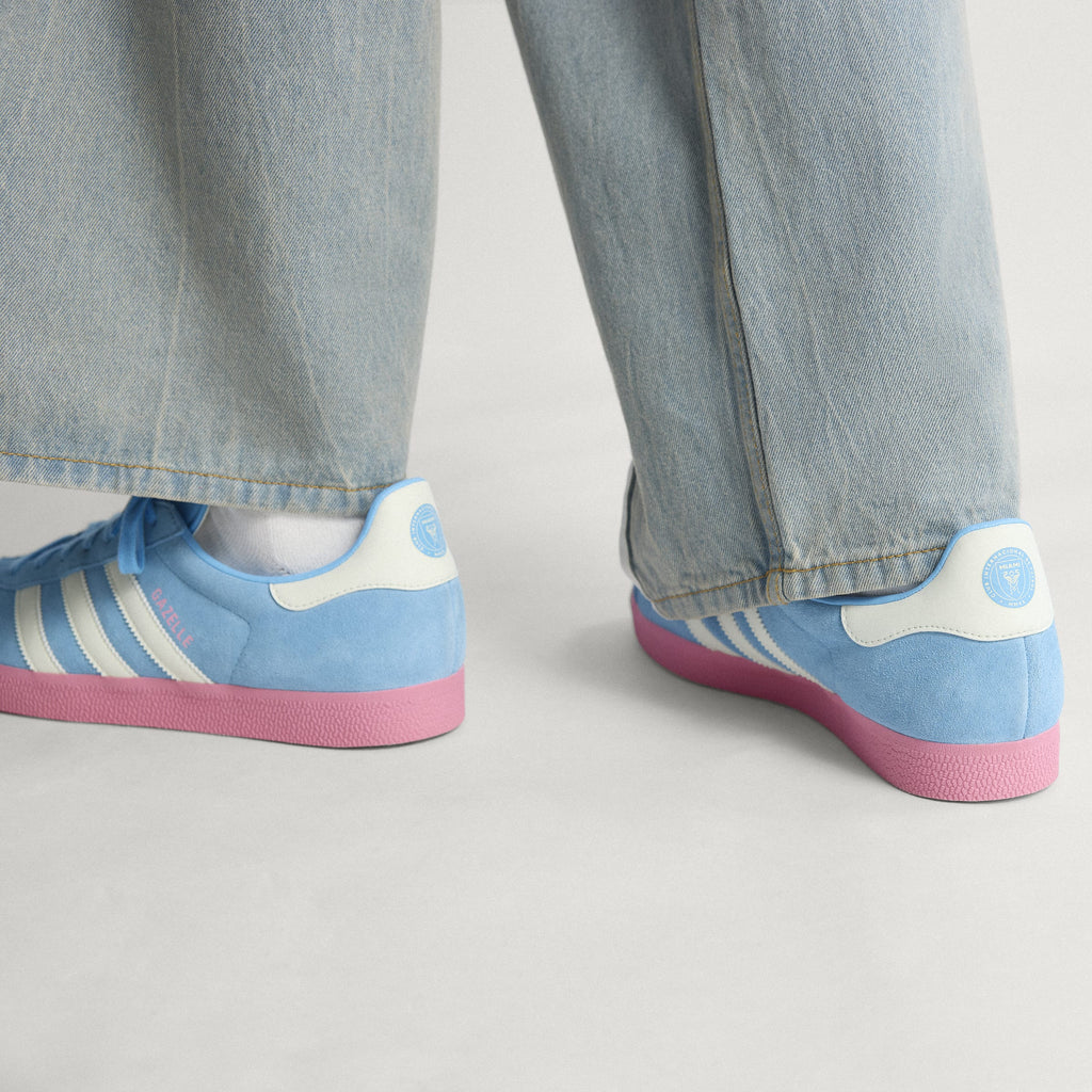 adidas Gazelle Inter Miami CF Shoes Light Blue White