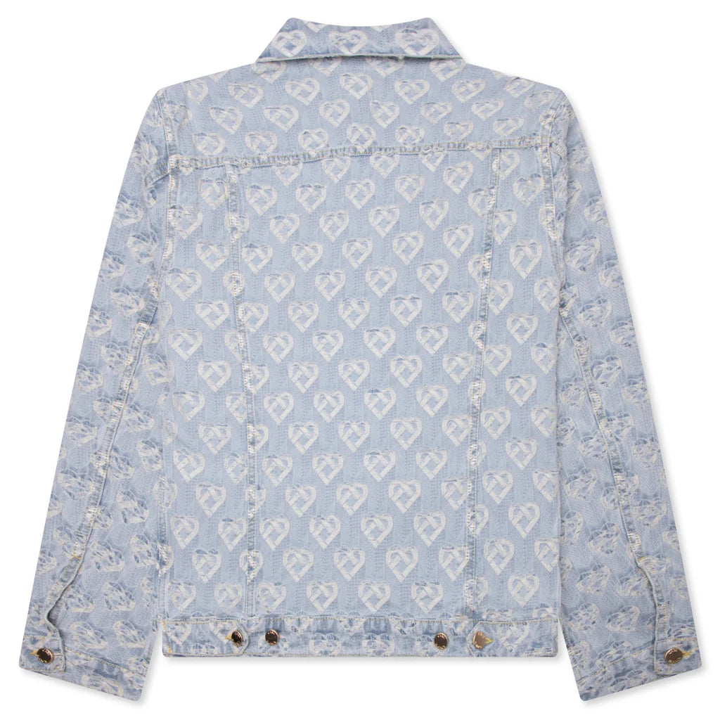 Jacquard Denim Jacket Washed Indigo