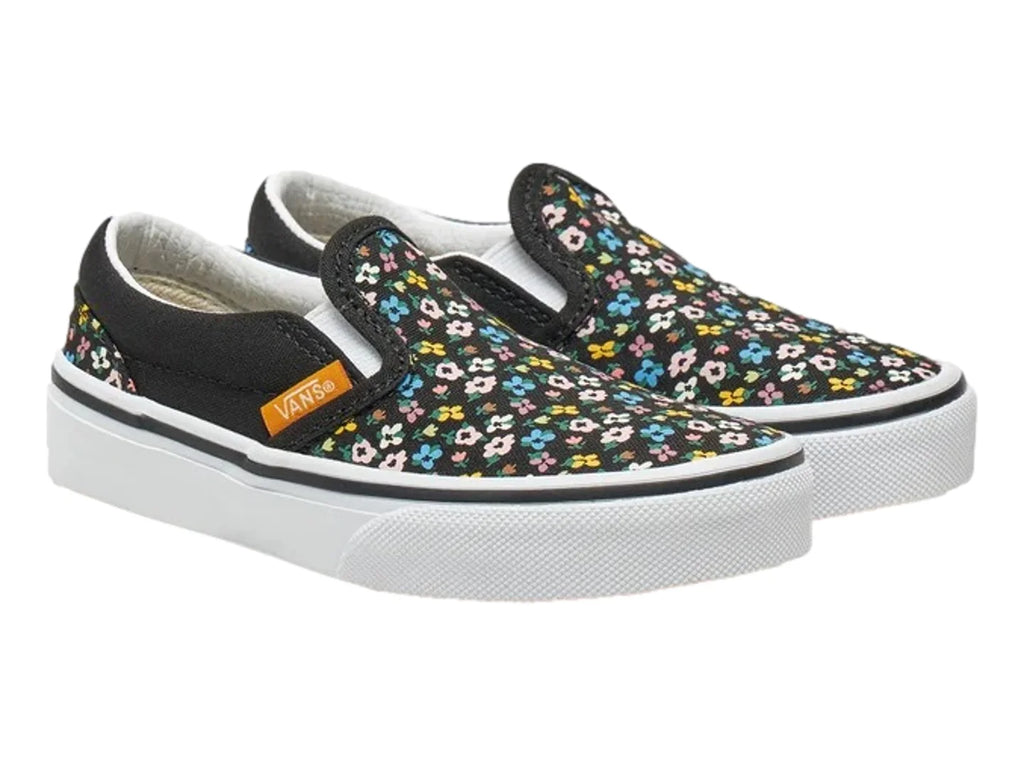 Tenis Vans Classic Slip On Negro Multicolor para Niña