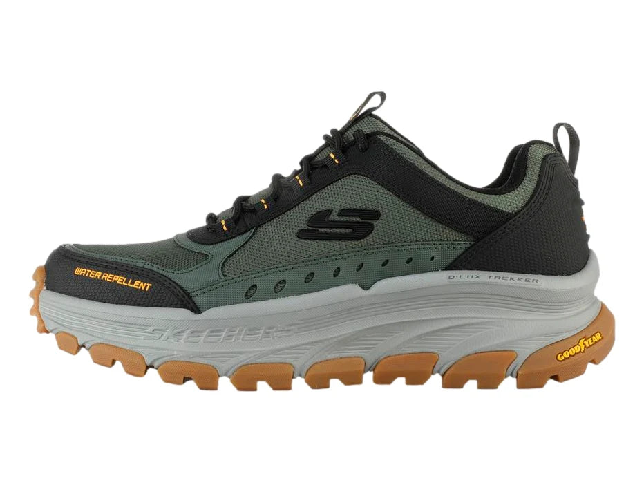 Tenis Skechers DLux Trekker Verde y Gris para Hombre