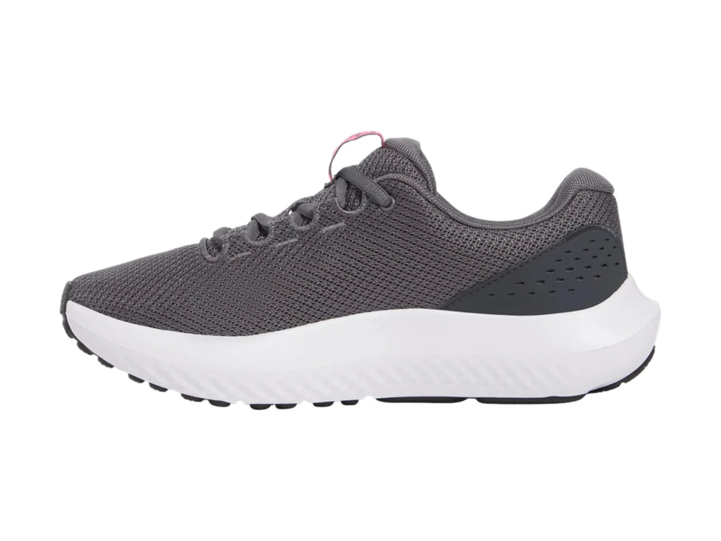 Tenis Under Armour Charged Surge 4 Gris y Rosa para Mujer