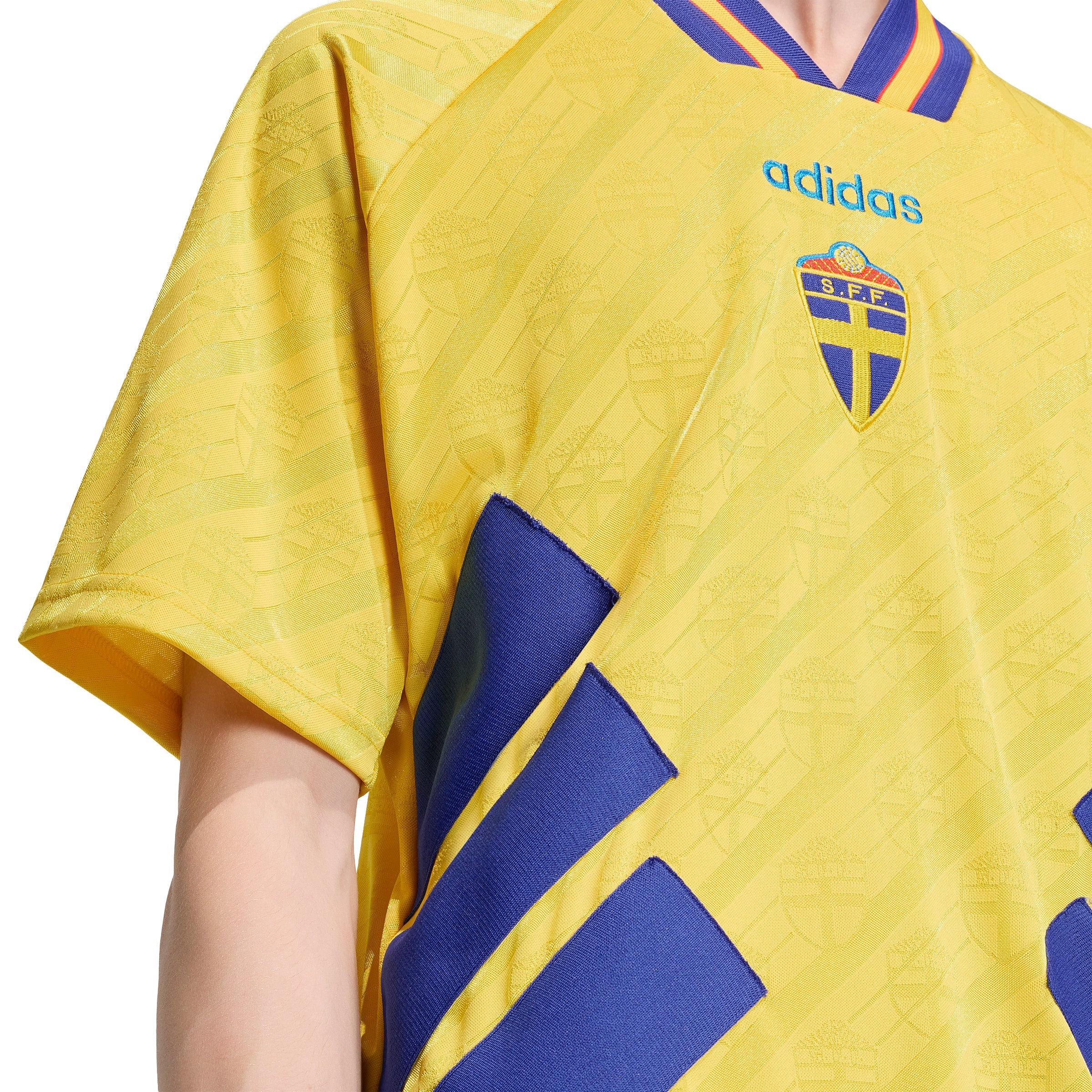 adidas Sweden Home 1994 Mens Soccer Jersey Yellow
