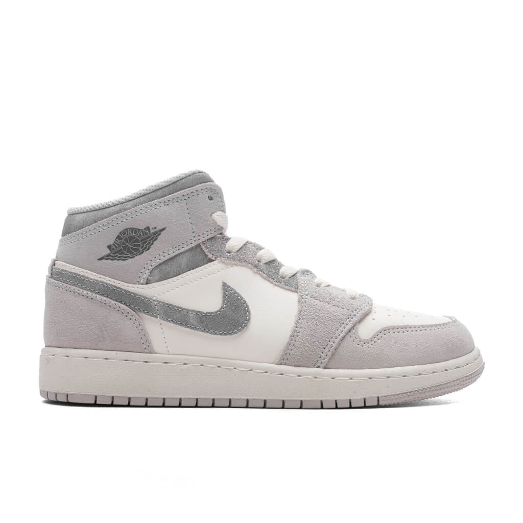 Air Jordan 1 Mid SE GS Neutral Grey Smoke Grey Sail