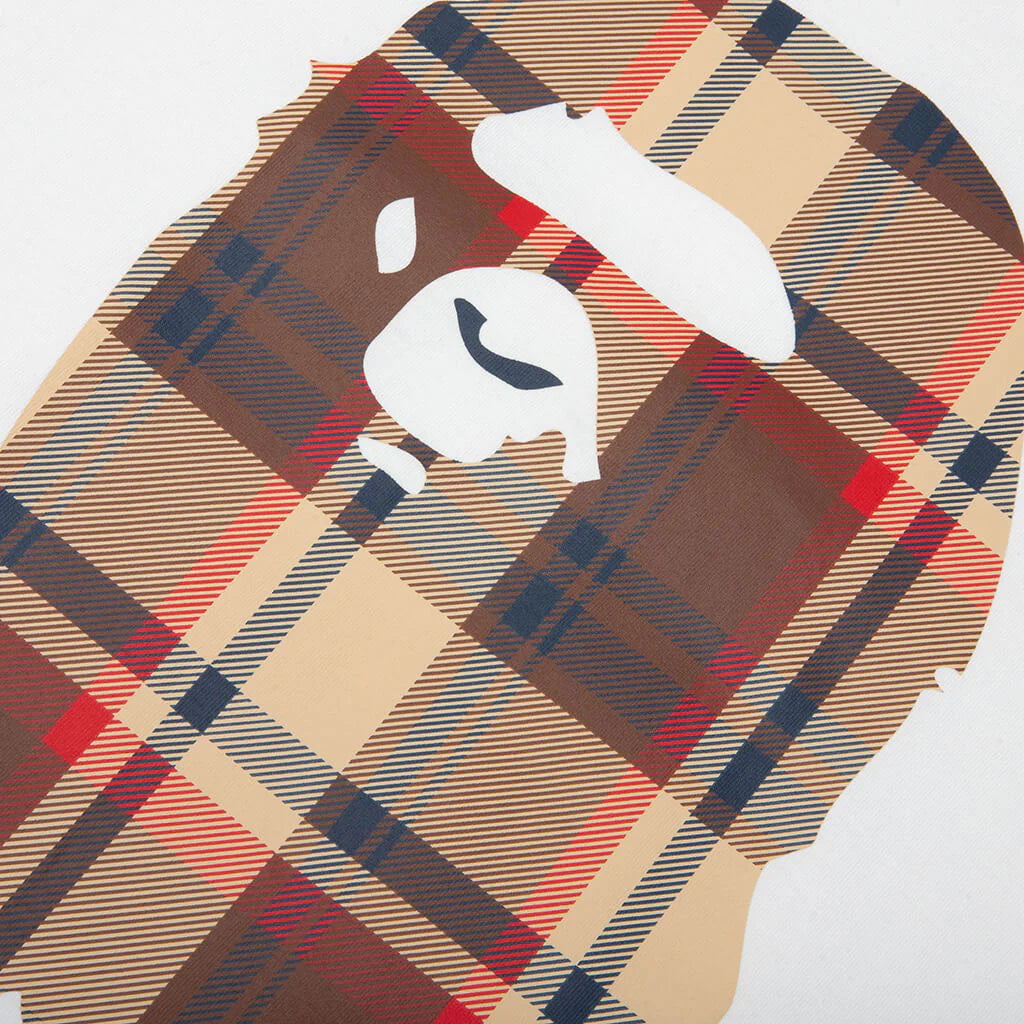 BAPE Check By Bathing Ape Tee White Red