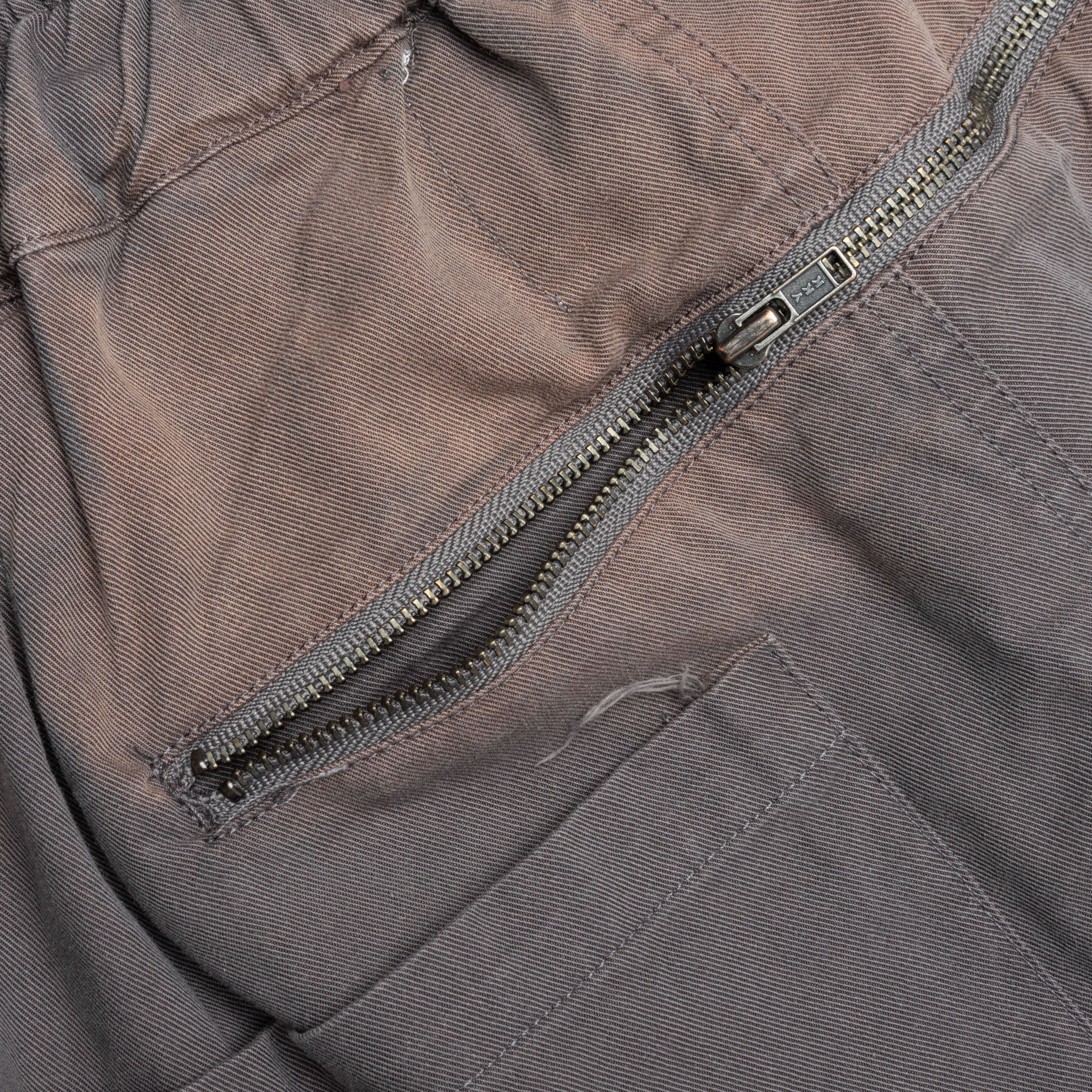 Repaired Butt Zip Pant Grey