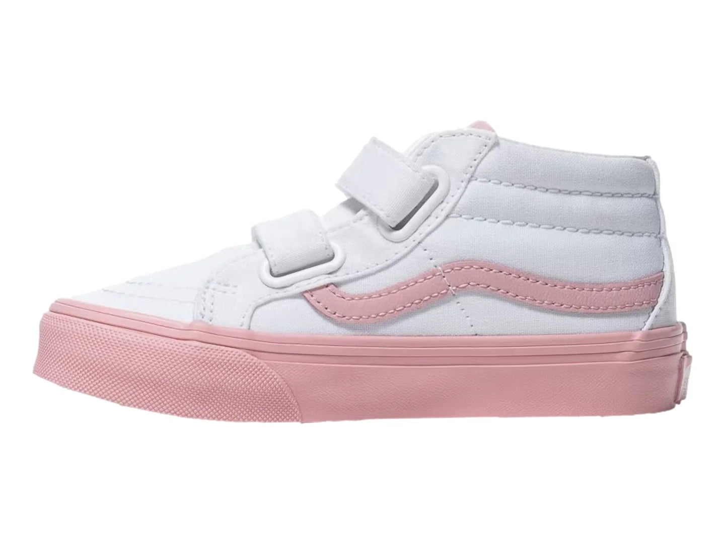 Tenis Vans Sk8 Mid Reissue V Rosa y Blanco para Niña