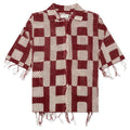 Crochet S S Button Down Brick