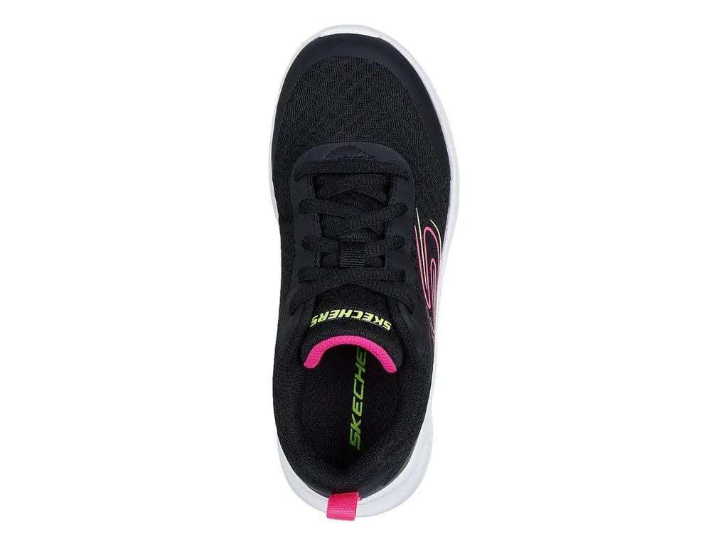 Tenis Skechers Dynamatic Negro y Fucsia para Niña
