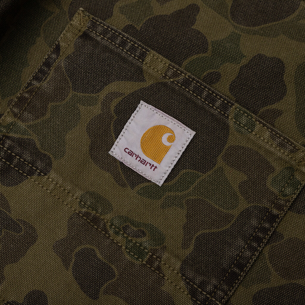 Duck Single Knee Pant Garment Dyed Camo Duck Green Office Green